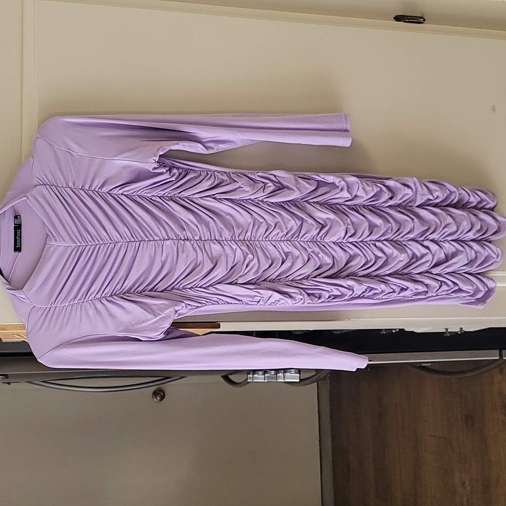 Lavender Ruched Dress